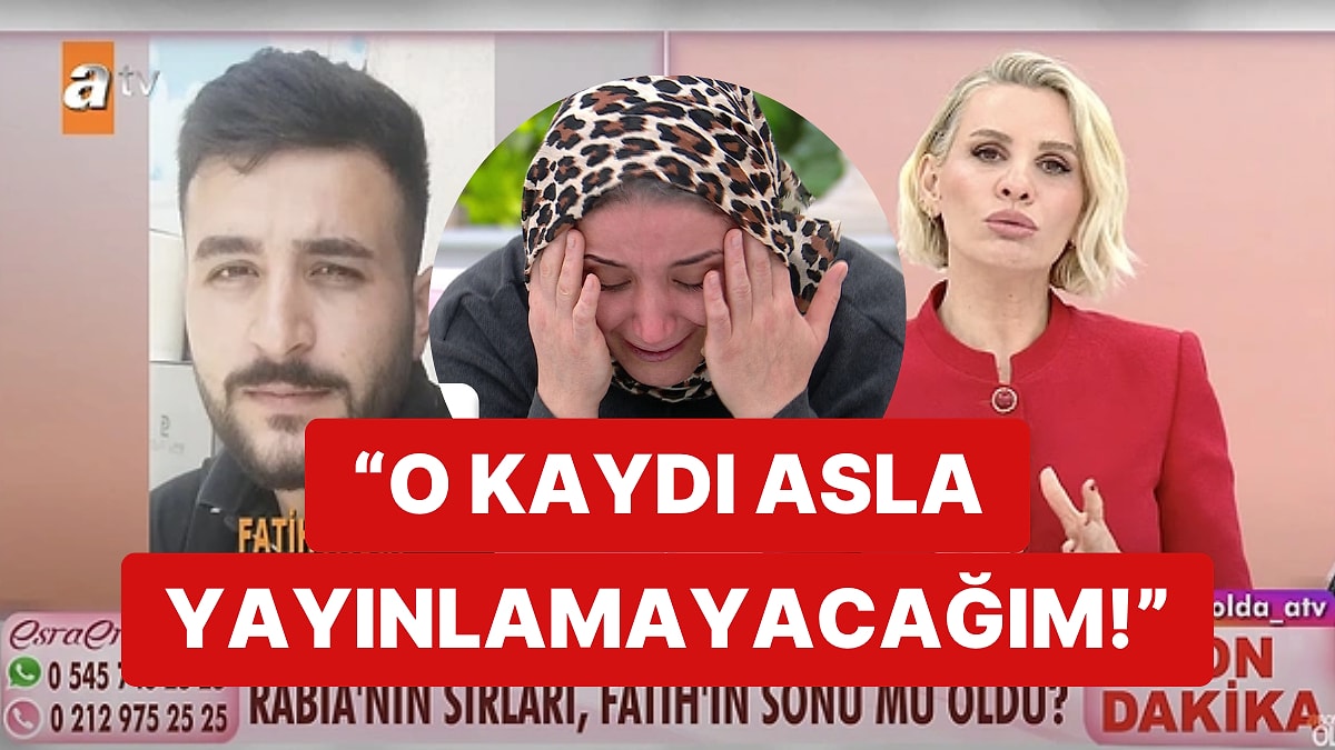 “O Kaydı Asla Yayınlamayacağım!”: Esra Erol’un Yayınları İhbar Kabul Edildi!